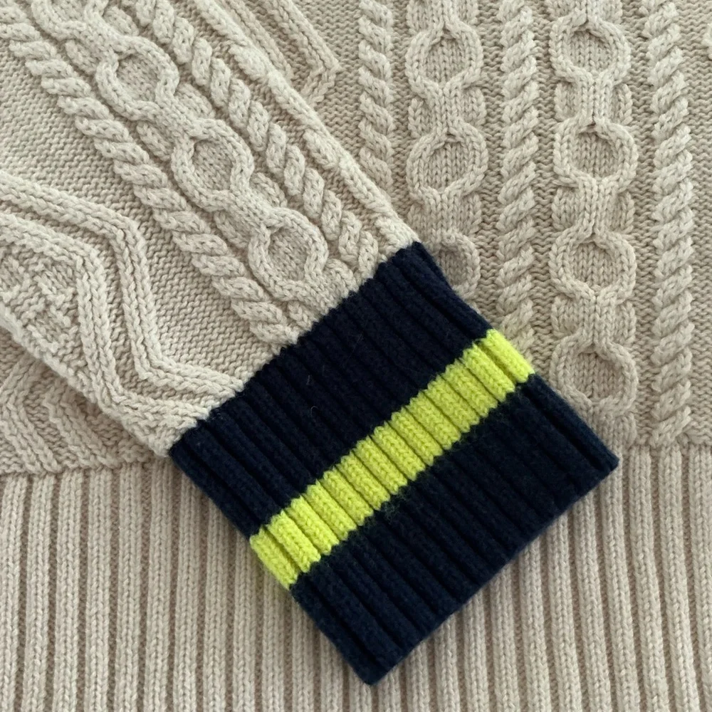 Vineyard Vines Cream Cable Knit Sweater - Picture 3 of 9